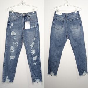 NWT Insane Gene medium wash high waist girlfriend denim jeans 5